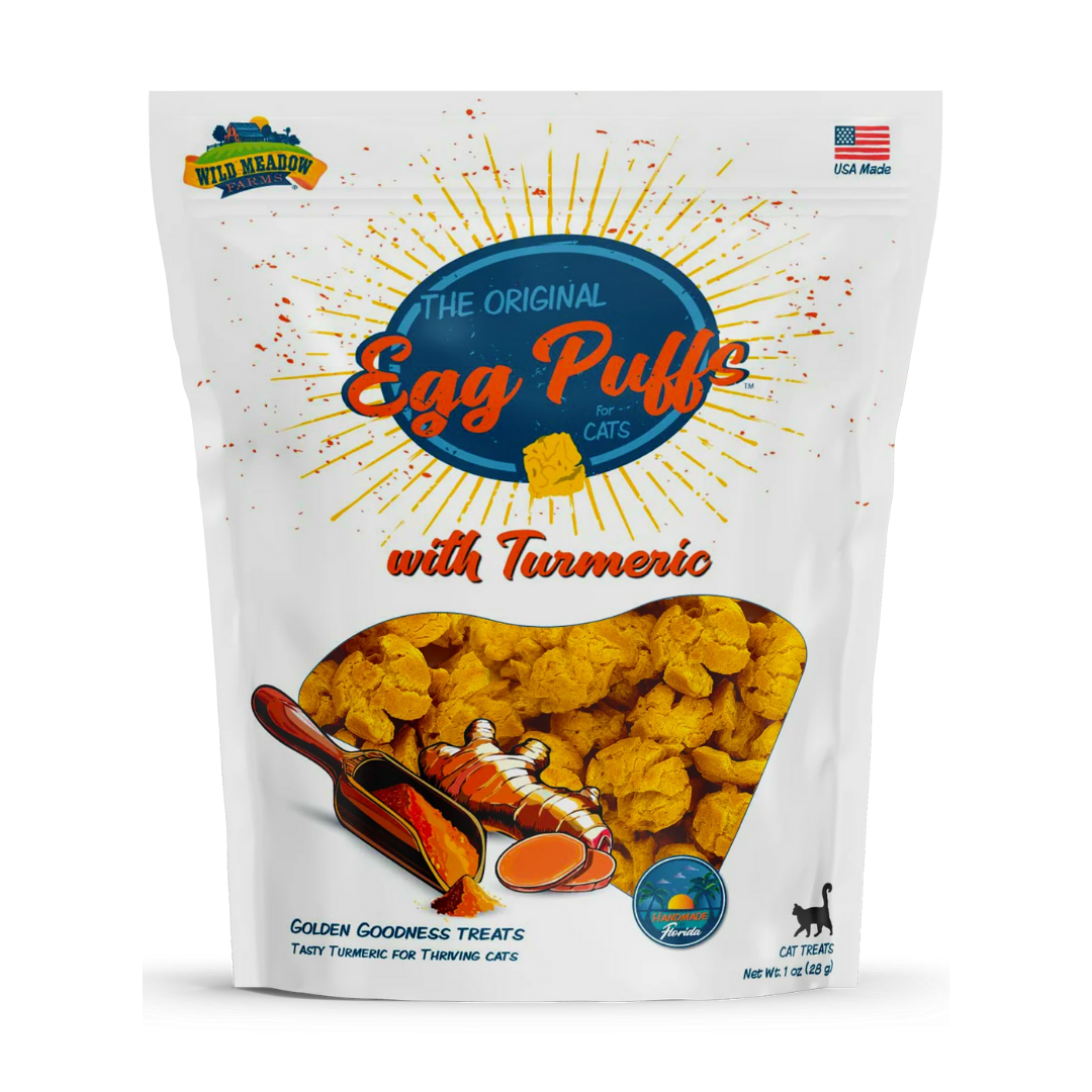Wild Meadow Farms Egg Puffs For Cats W/Turmeric 1oz