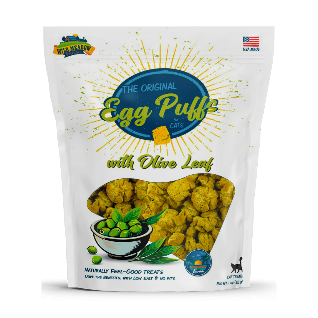 Wild Meadow Farms Egg Puffs For Cats W/Olive Leaf 1oz