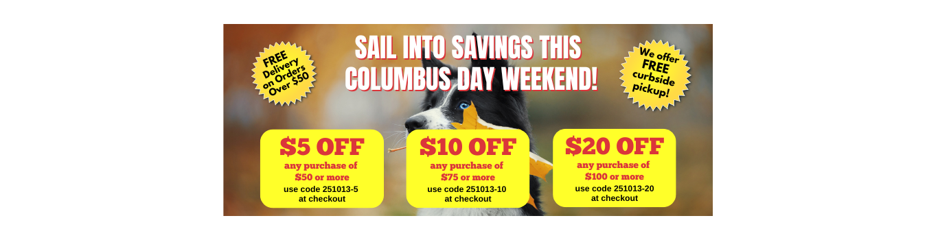 Columbus Day Weekend Sale