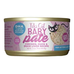 TIKI PET CAT PATE KITTEN CHICKEN DUCK 2.4OZ