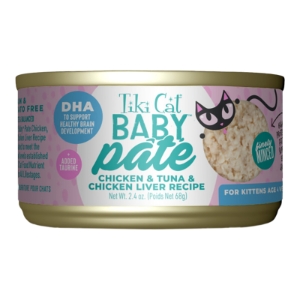 TIKI PET CAT PATE KITTEN CHICKEN TUNA 2.4OZ