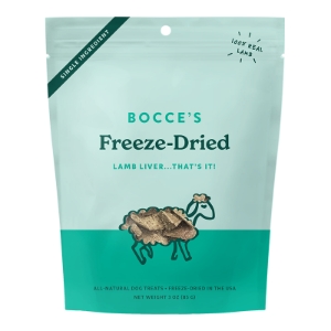 BOCCE'S BAKERY DOG FREEZE DRIED LAMB LIVER TREATS 3OZ