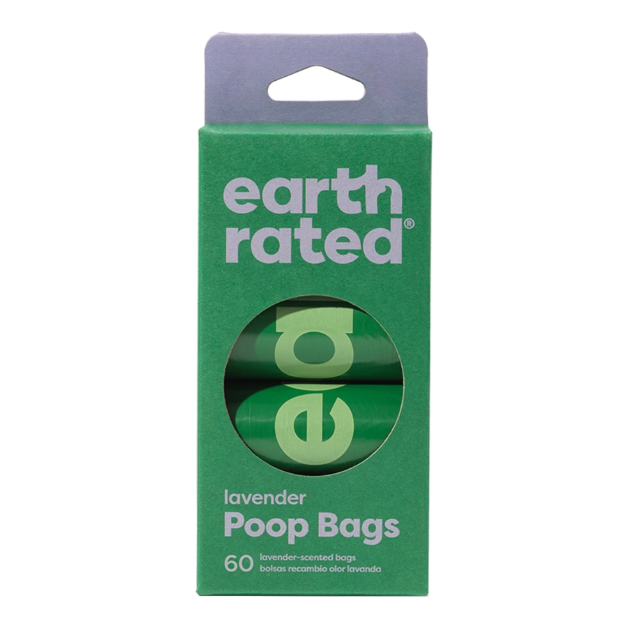 Earth Rated Poop Bags Refill Pack, Lavender, 60-count