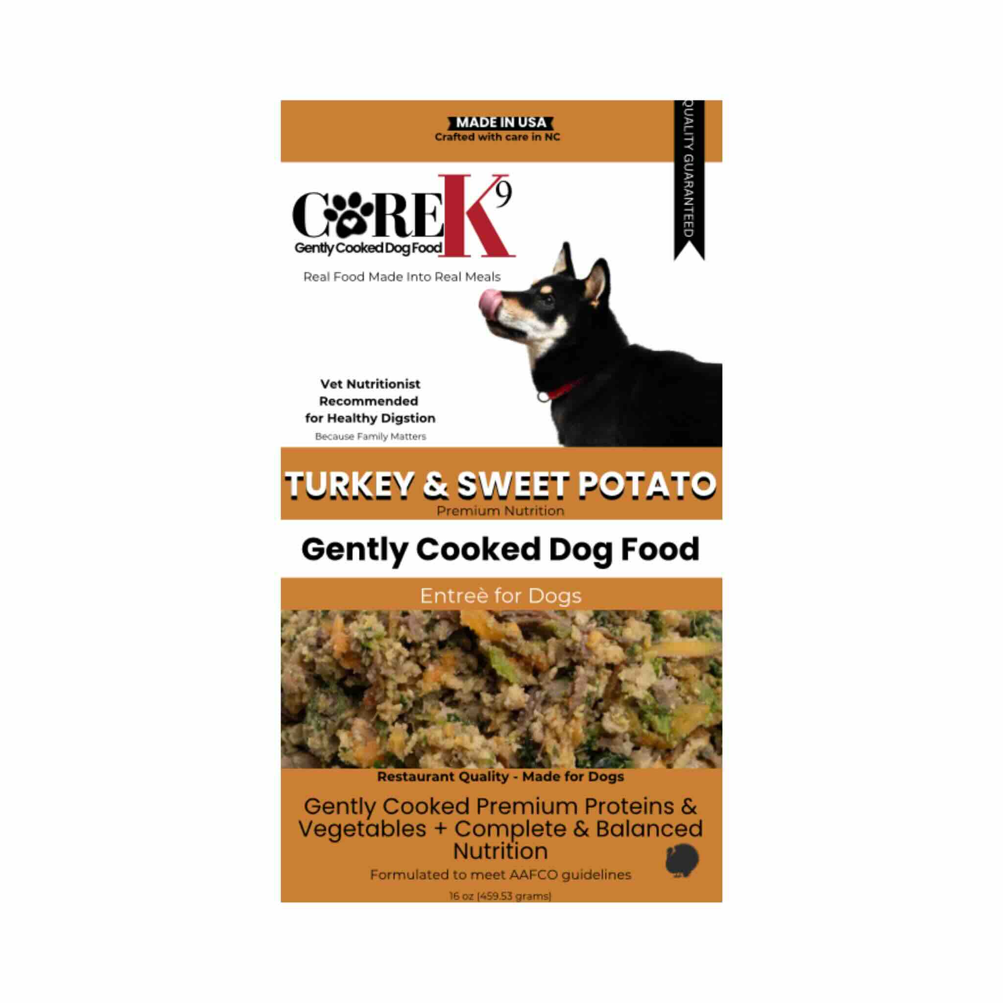 Core K9 Turkey & Sweet Potato 1lb Gently Cooked Dog Food
