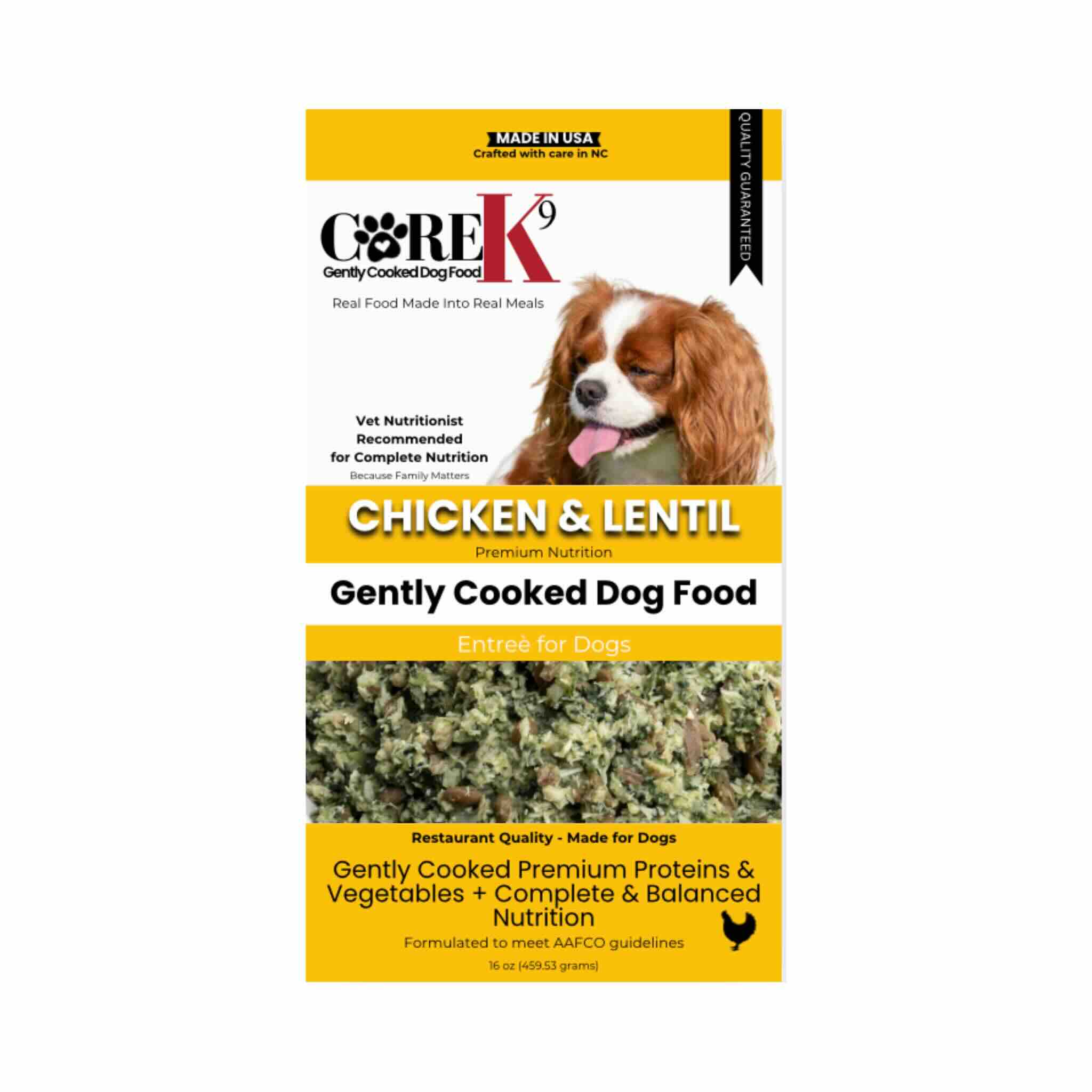 Core K9 Chicken & Lentil 1lb Gently Cooked Dog Food