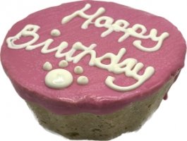 PRPY MEDIUM BIRTHDAY CAKE PINK 4"
