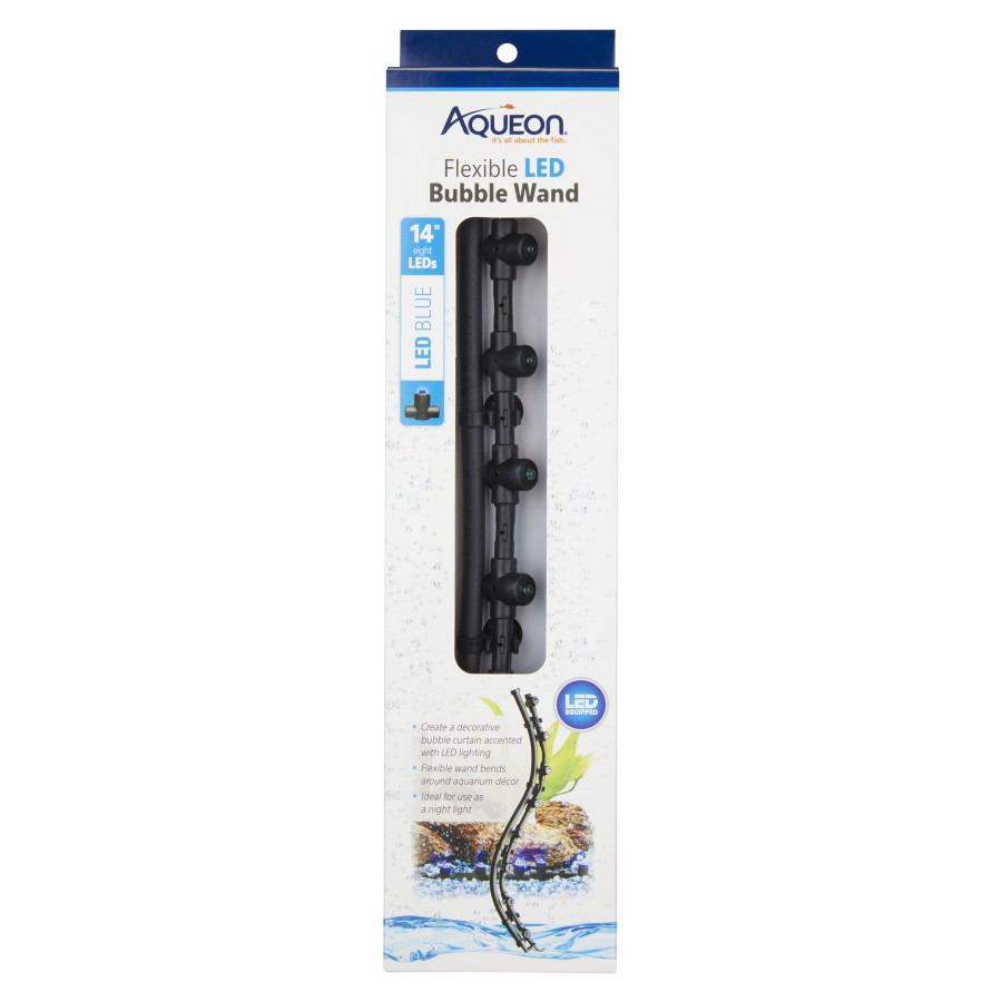 AQE FLEX LED BUBBLE WAND BLUE 14"
