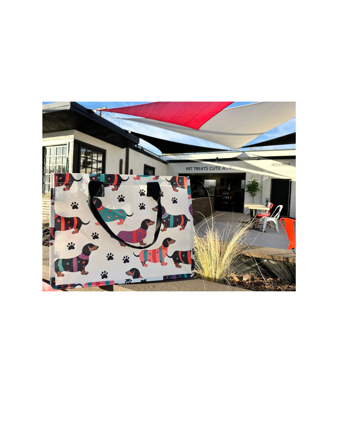 Reusable Large Daschund Sweater Bag