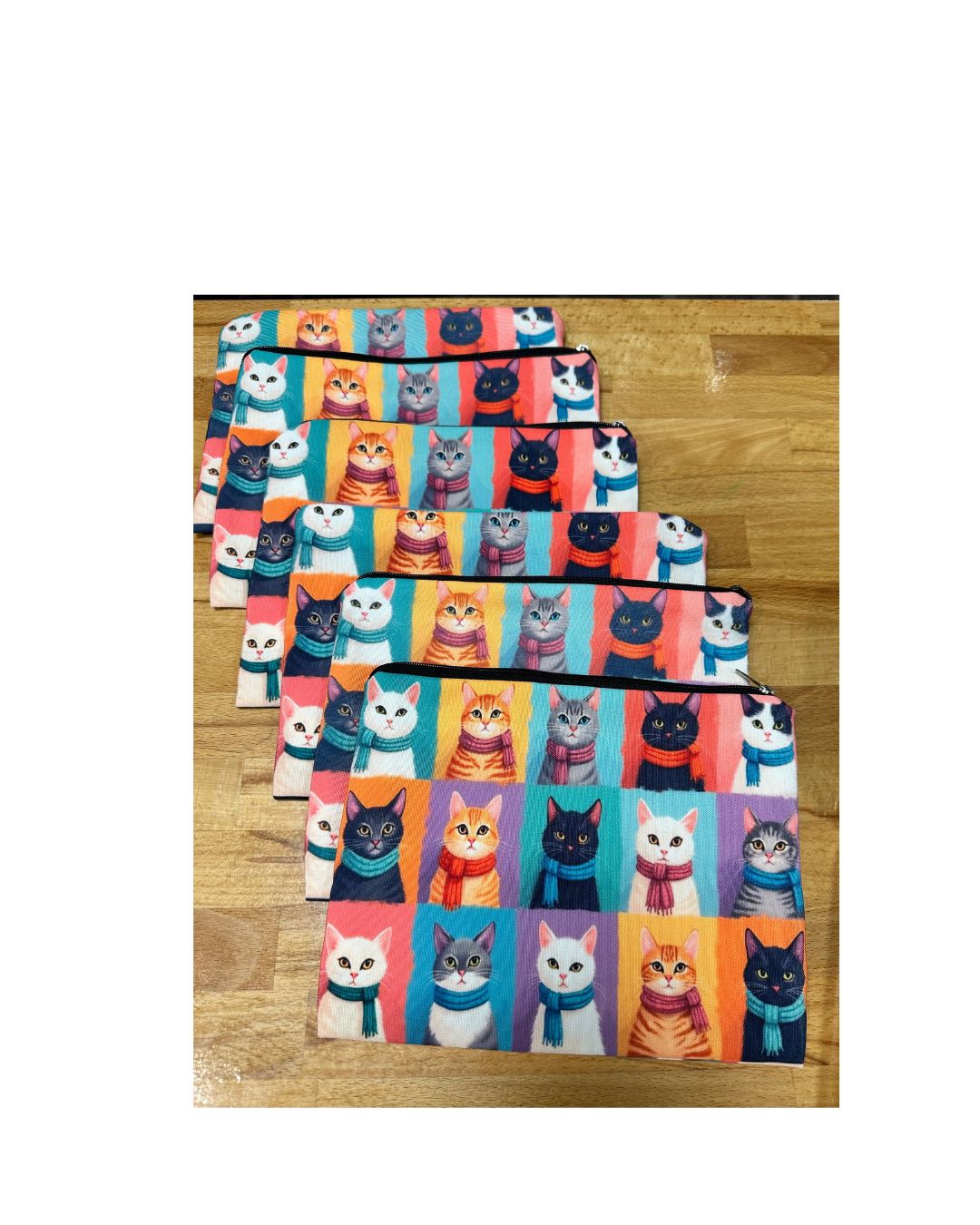 Makeup Bag - Cat w/Scarves