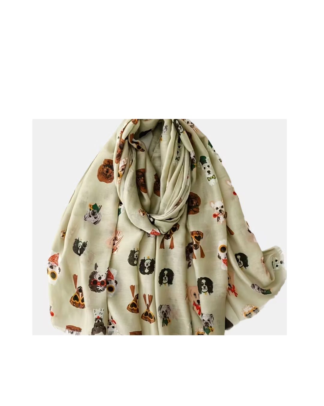 Long Dog Scarf - Green