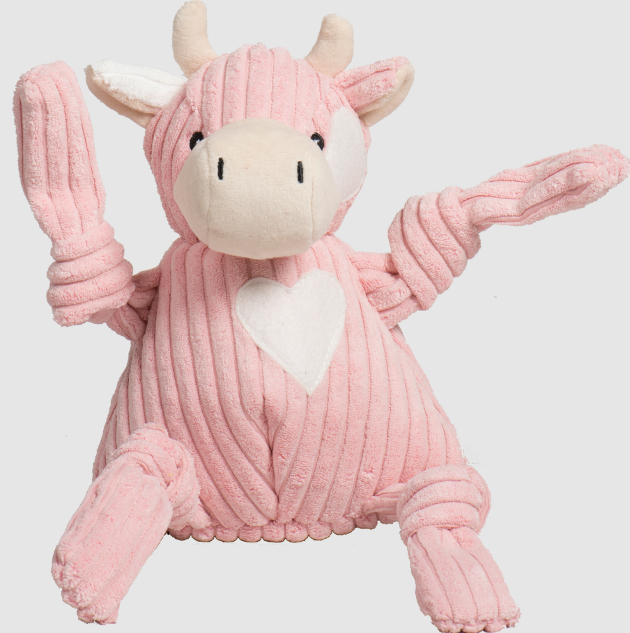 HuggleHounds Valentine's Day 2026 Strawberry Cow Knottie, Small