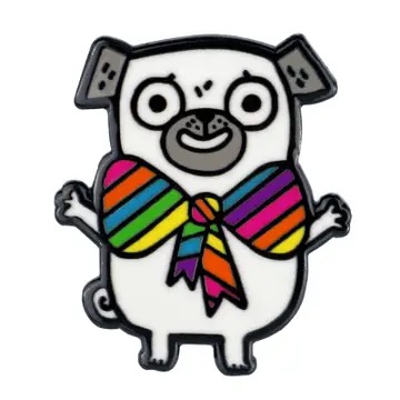 Badge Bomb- Pride Pug Enamel Pin
