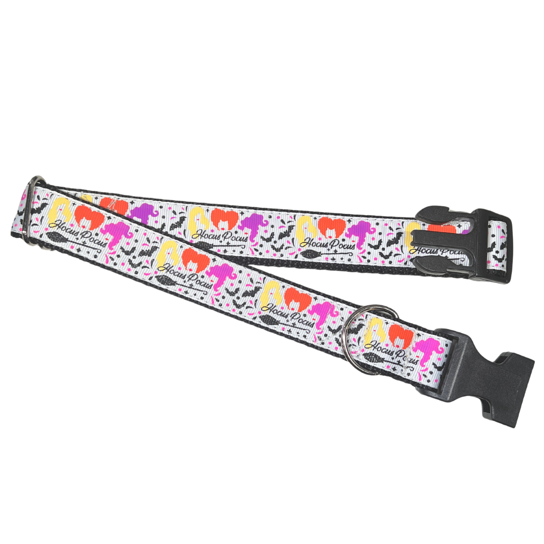 Parish Pets- 1" Wide Dog Collar Witch Sisters Large