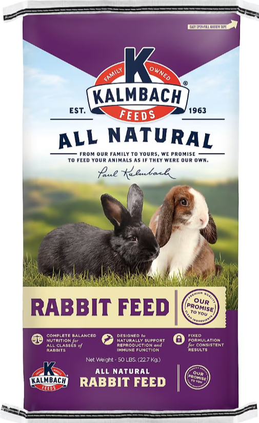 Kalmbach All Natural 15% Rabbit Feed Pellets 50lbs
