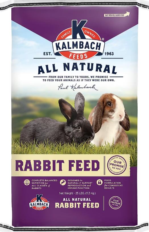 Kalmbach All Natural 15% Rabbit Feed Pellets 25lbs