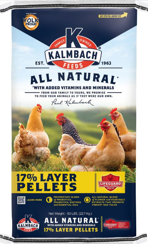 Kalmbach All Natural 17% Layer Pellets 50lbs