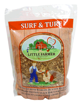 Little Farmer Surf & Turf Dried Mealworm & Shrimp Treats for Chickens, 1-lb (Size: 1-lb)