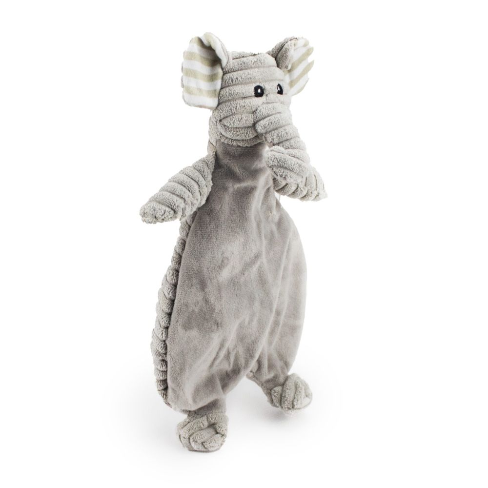 Giftable World Corduroy Elephant Flattie w/Squeaker & Crinkle 12"