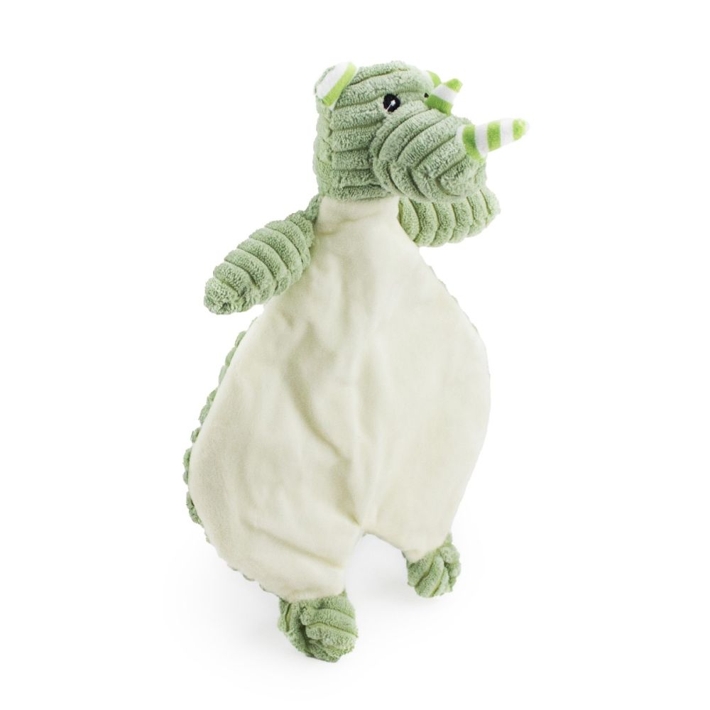 Giftable World Corduroy Rhino Flattie w/Squeaker & Crinkle 12"