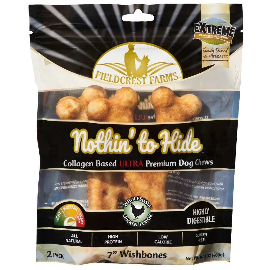 Fieldcrest Farms Nothin' to Hide Ultra 7" Wishbones, Chicken 2 pk