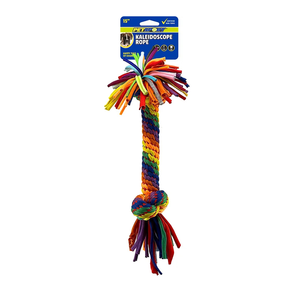 Petsport Kaleidoscope Fabric Rope 15"