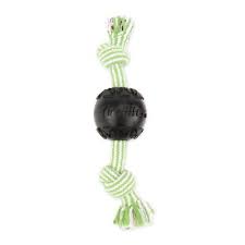 Mammoth Pet Products TireBiter Ball w/Rope Dog Toy 2-Knot, 1ea/MD, 3 in