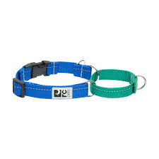 RC Pets Primary Web Training Clip Dog Collar, Sapphire/Parakeet, Medium (Size: Medium)