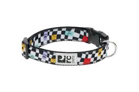 RC Pets Clip Dog Collar, Checkerboard, X-Small (Size: X-Small)
