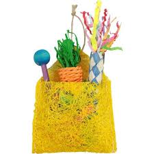 A&E Cage Company Nibbles Veggie Pouch Chew Small Animal Toy, Small (Size: Small)