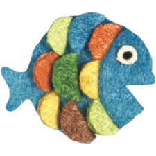 A&E Cage Company Nibbles Rainbow Fish Chew Small Animal Toy, Small (Size: Small)