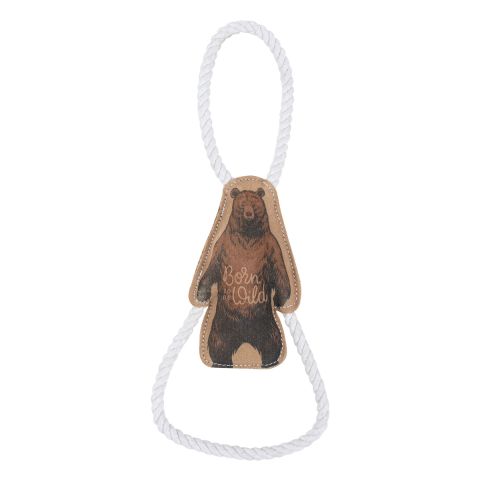 Territory Leather Grizzly Tug Dog Toy 14"