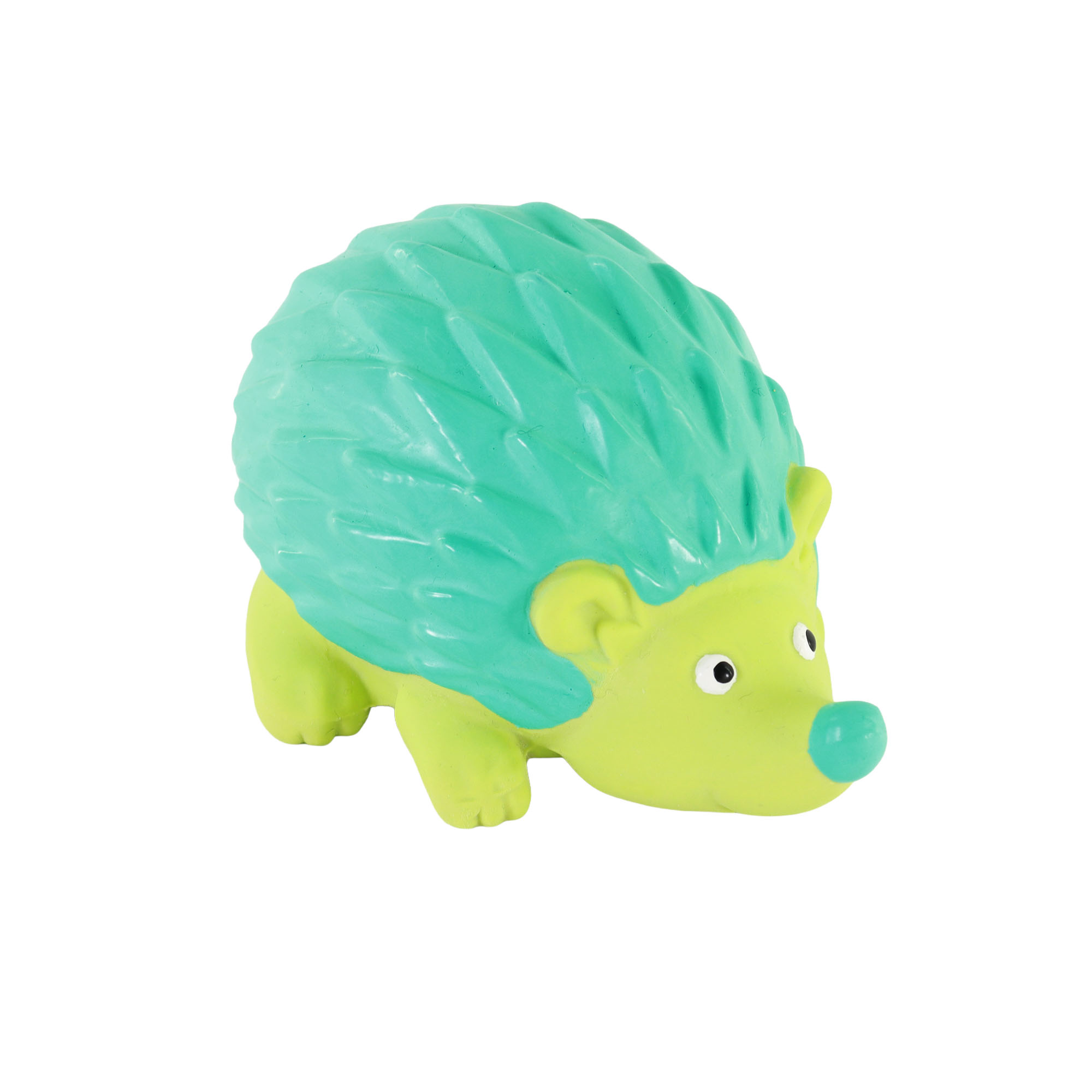 Rascals by Coastal Latex Dog Toy, Teal Hedgehog, 2"