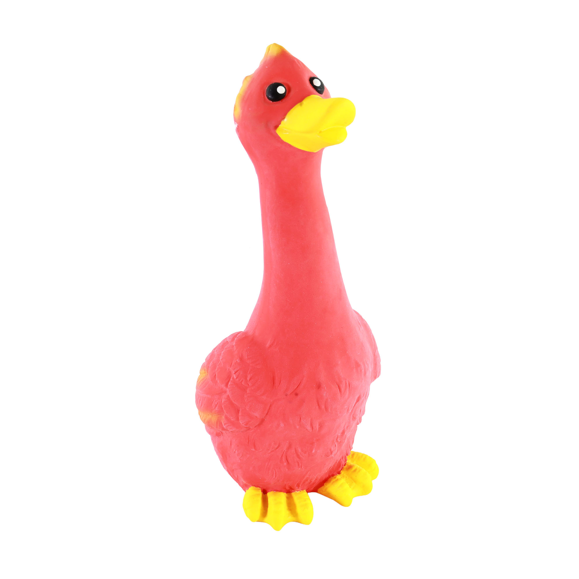 Rascals by Coastal Latex Dog Toy, Red Long Neck Duck, 8"