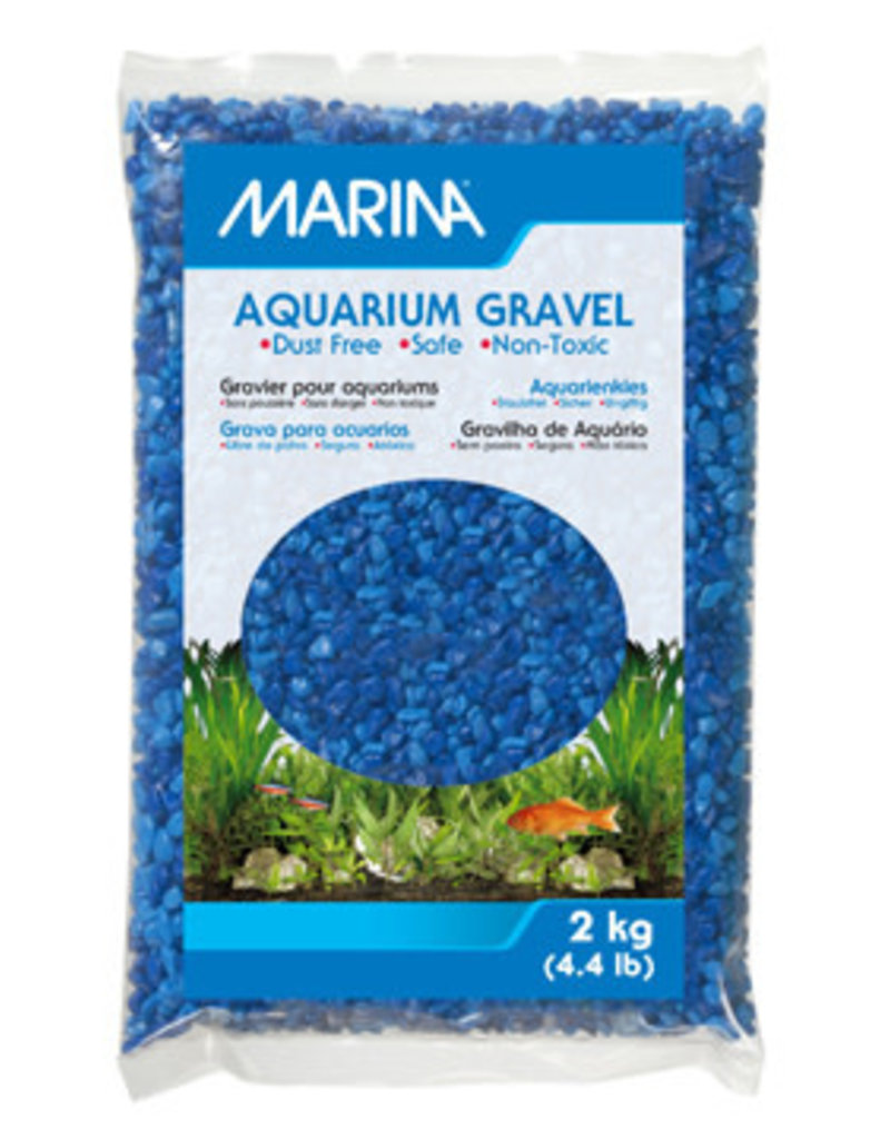Marina Decorative Aquarium Gravel, Blue, 2-kg