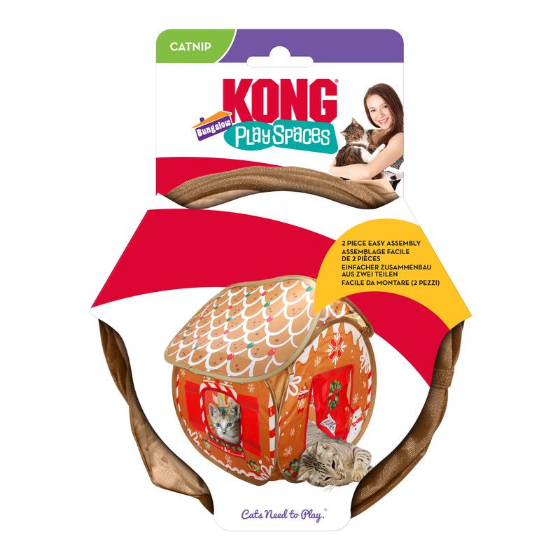 KONG Holiday Play Spaces Gingerbread Bungalow Cat Toy