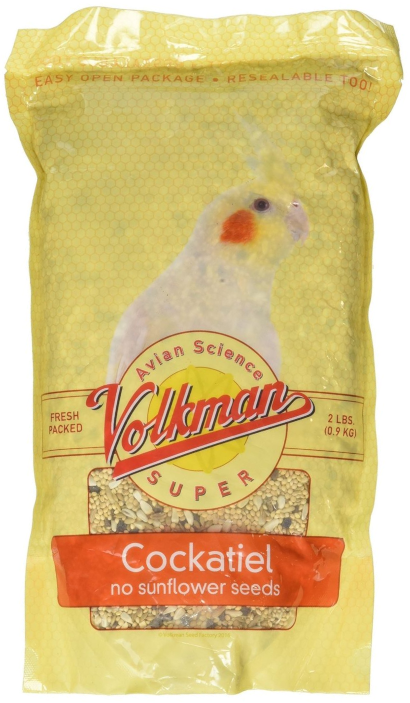 Volkman Avian Science Super Sunflower Seed-Free Cockatiel Food, 2-lb
