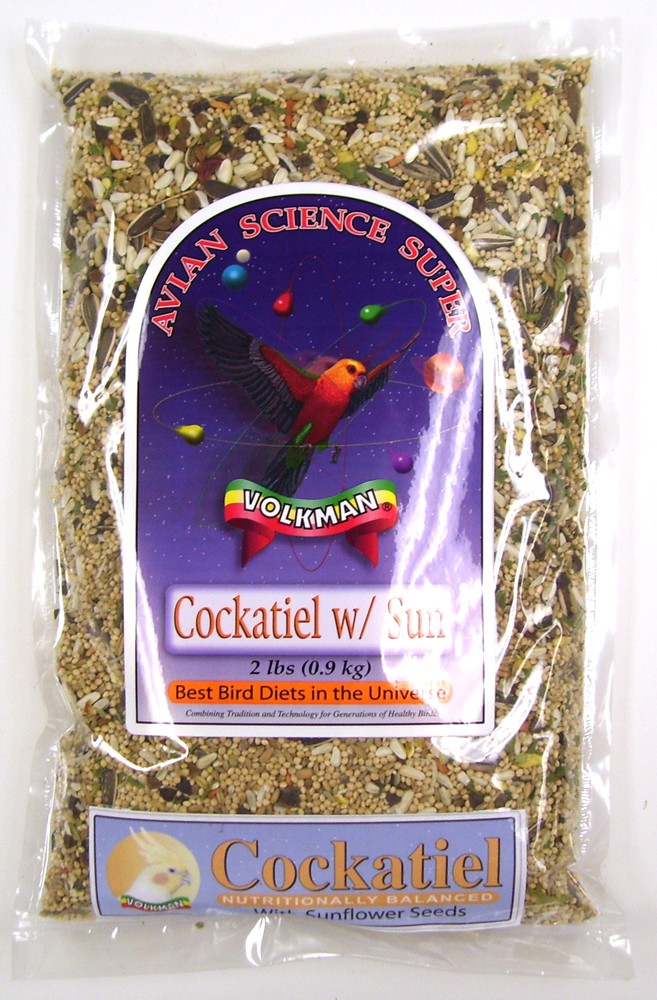 Volkman Avian Science Super Sunflower Seed Cockatiel Food, 2-lb