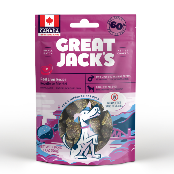 Great Jack's Big Bitz Pork Liver Grain-Free Dog Treats