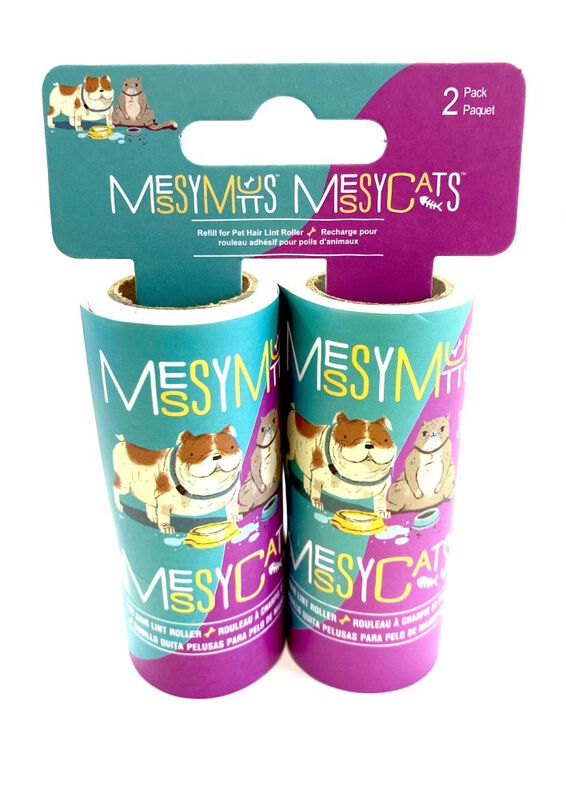 Messy Mutts Pet Hair Lint Rollers Replacement, 2-pk