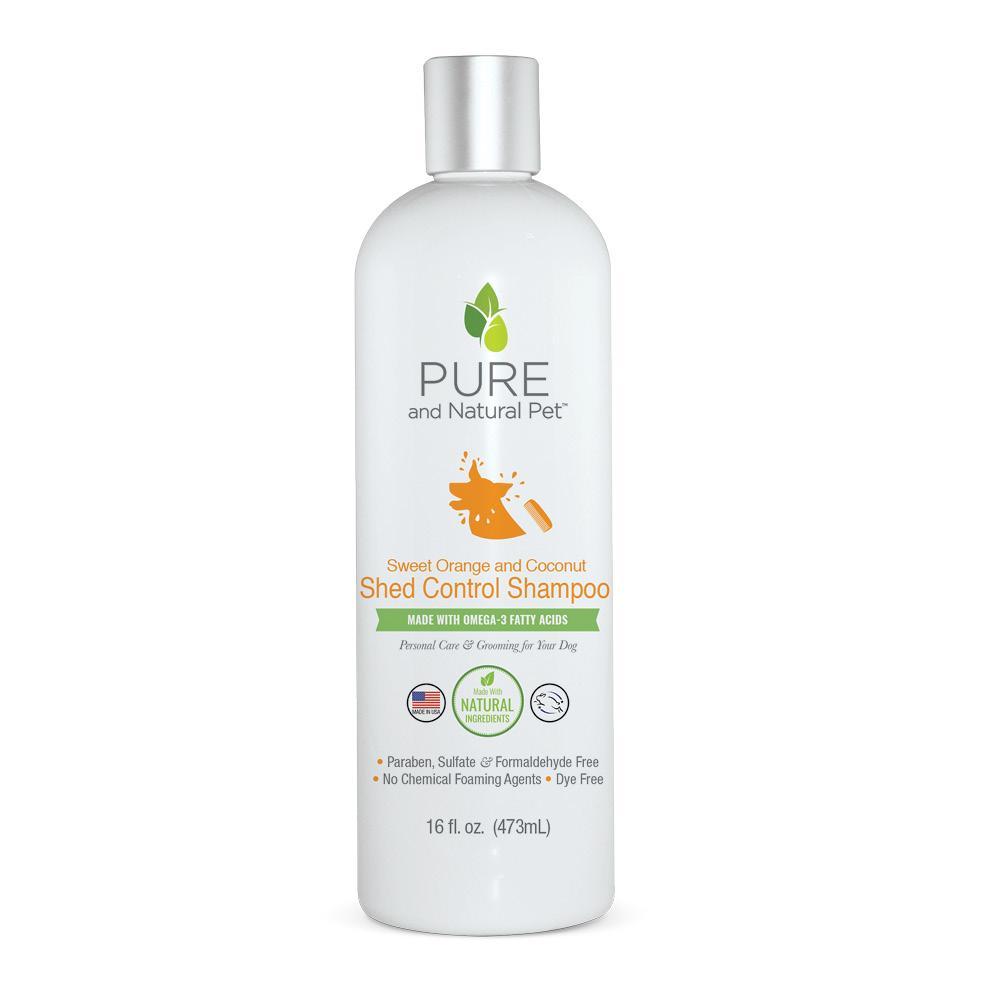 Pure and Natural Pet Sweet Orange & Coconut Shed Control Shampoo for Dogs, 16-oz
