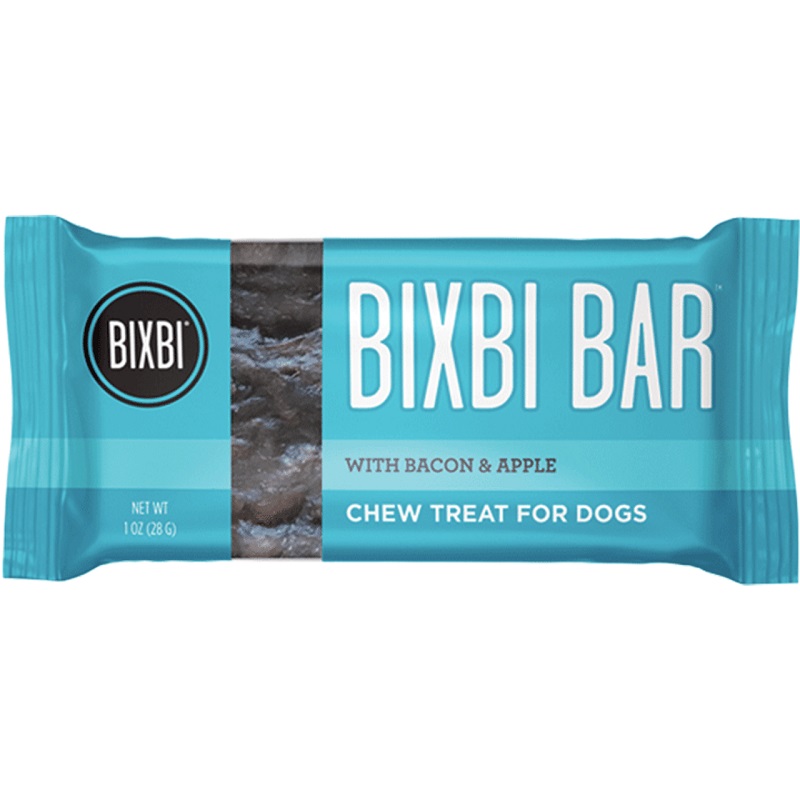 Bixbi Bar with Bacon & Apple Dog Chew, 6-bars, 1 Box