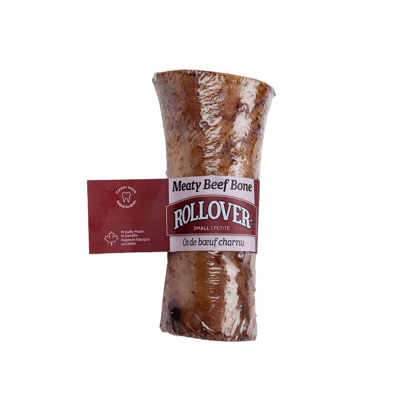 Rollover Friandises os à la viande de bœuf pour chien, Petit, paquet 1