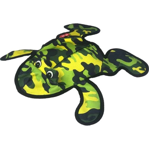 Petlou Jungle Buddy Frog Dog Toy, 15-in