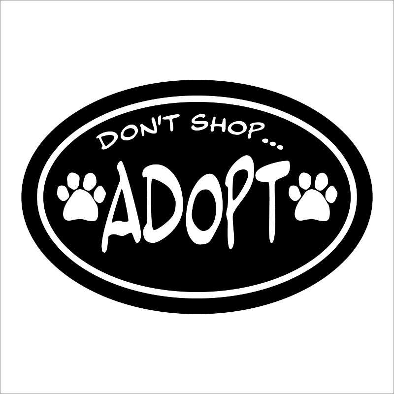 Imagine This Company "Don't Shop... Adopt" Oval Shape Magnet