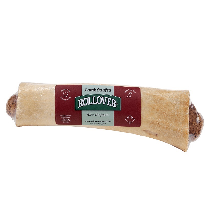 Rollover Premium Lamb Stuffed Beef Bone Dog Treats