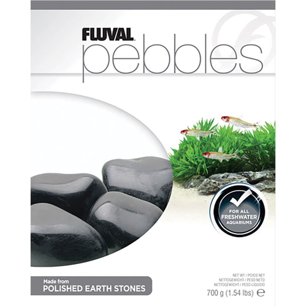 Pierres d'agate noire polie Fluval, 1,5 lb