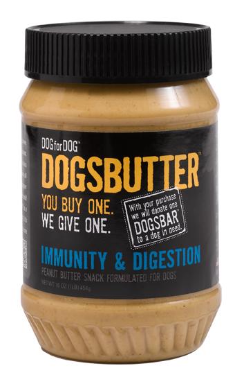 DOG For DOG DogsButter Immunity & Digestion Peanut Butter Dog Treats 16z