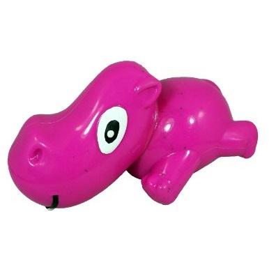 Cycle Dog Ecolast 3-Play Hippo Dog Toy, Fuchsia, Medium