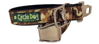 Cycle Dog RegWidth Collar with Metal Buckle for Dogs, Brown Camo, Large