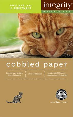 Integrity Natural Cobbled Paper Cat Litter, 6-lb